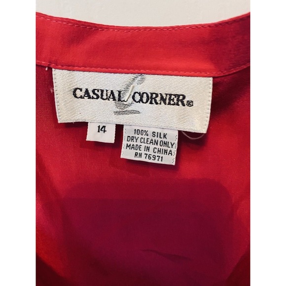 Casual Corner Pink Silk‎ Tank Blouse Size 14 - Picture 2 of 2